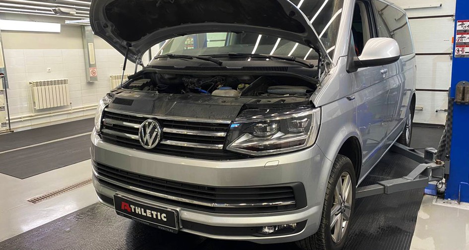 Удаление сажевого фильтра и мочевины на Volkswagen Multivan T6 2.0 TDI (140 л.с.). Чип-тюнинг двигателя и DSG