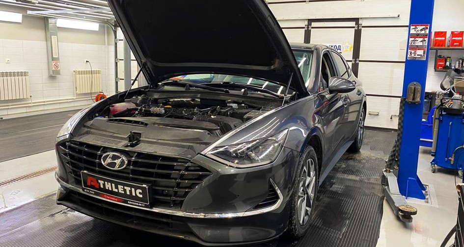 Удаление катализатора Hyundai Sonata 2.0 (150 л.с.). Установка нового металлического катализатора. Чип-тюнинг